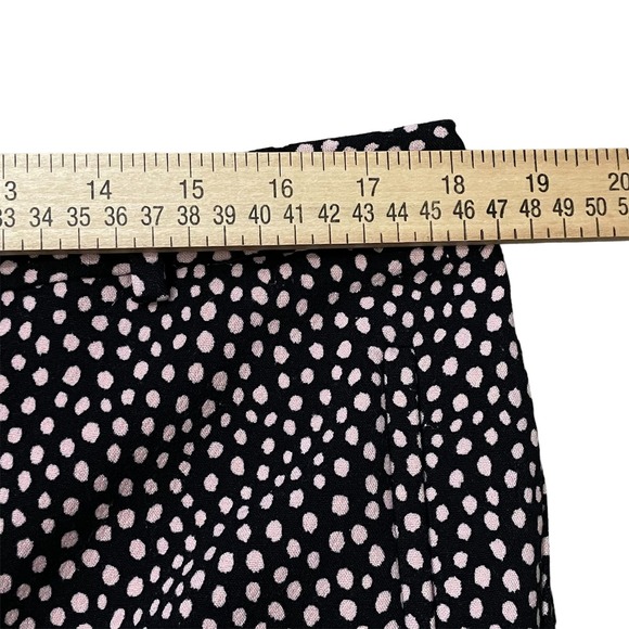 Talbots Petites Hampshire Ankle Pants Black Pink Dots Women's 14p Pre-owned - Picture 9 of 11